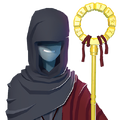 Portrait of the Portalmaster, who is in charge of the Sacred Portal and gives the player various Side Quests.